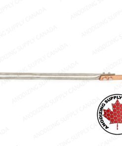 Titanium Shaft with Copper Hook for Aluminum Anodizing 18" long