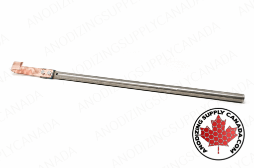Titanium Shaft with Copper Hook for Aluminum Anodizing 23" long